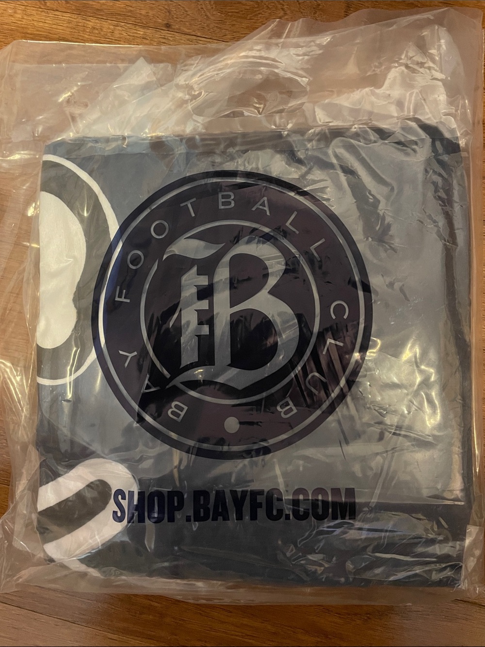 Hello Kitty Navy and White Bay FC Soccer Throw Blanket - Official Character - Picture 2 of 2